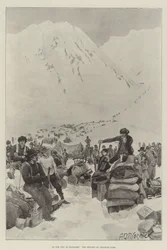 On the Way to Klondike, the Descent of Chilkoot Pass